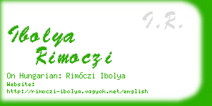ibolya rimoczi business card